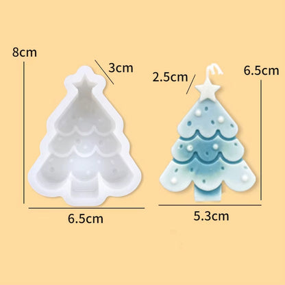 Christmas Series Candle Mold DIY Gingerbread Man Elk Aromatherapy Gypsum Crafts Cement Casting Mold Soap Making Christmas Gifts