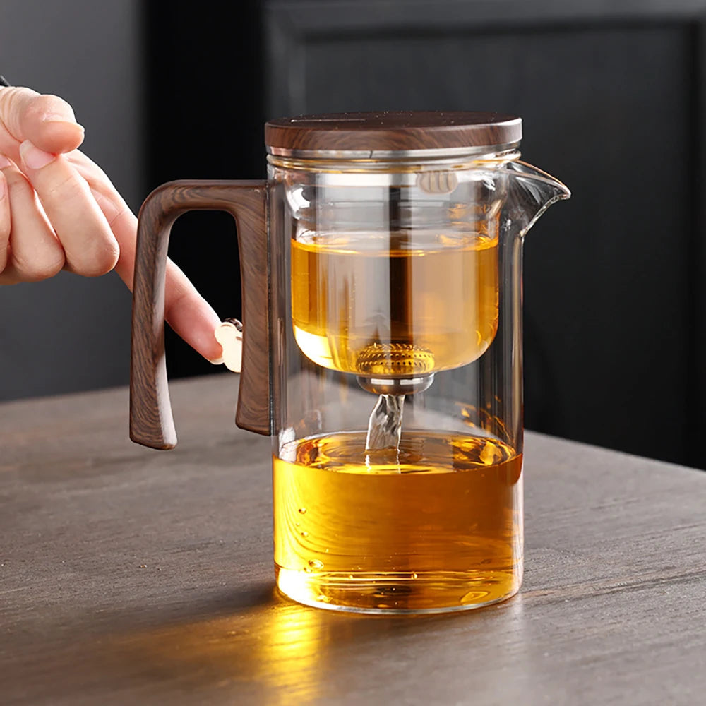 One Click Magnetic Switch Tea Separation Filtration Tea Pot Kungfu Teaware Water Separation Inner Container Heatable Teapot