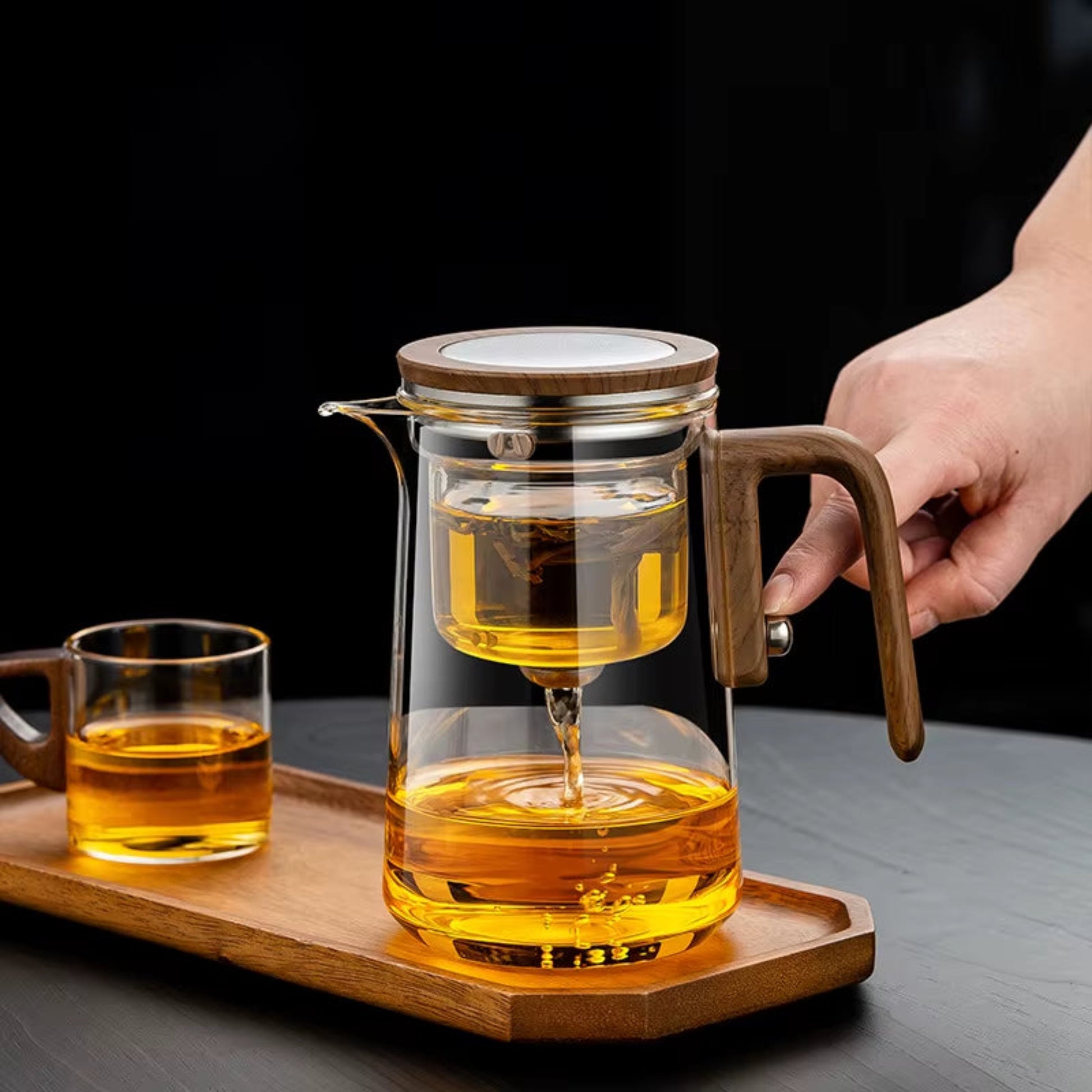 One Click Magnetic Switch Tea Separation Filtration Tea Pot Kungfu Teaware Water Separation Inner Container Heatable Teapot