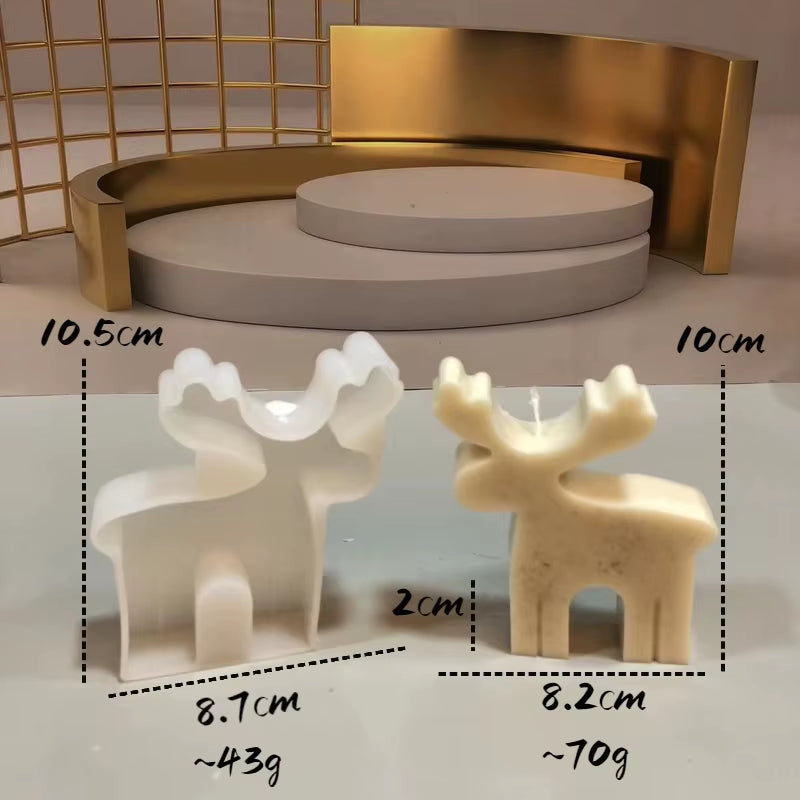 Christmas Series Candle Mold DIY Gingerbread Man Elk Aromatherapy Gypsum Crafts Cement Casting Mold Soap Making Christmas Gifts