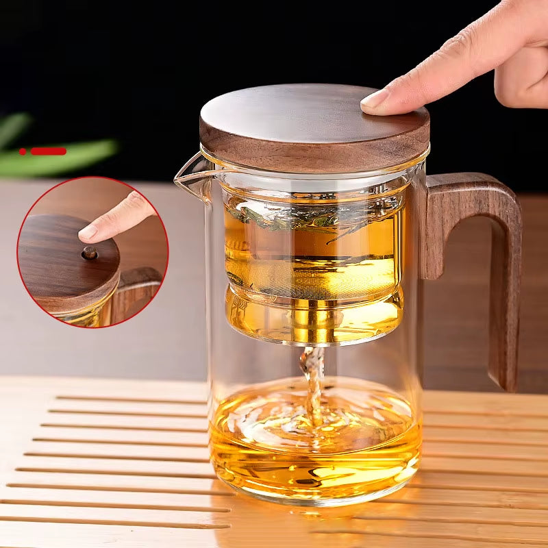 One Click Magnetic Switch Tea Separation Filtration Tea Pot Kungfu Teaware Water Separation Inner Container Heatable Teapot
