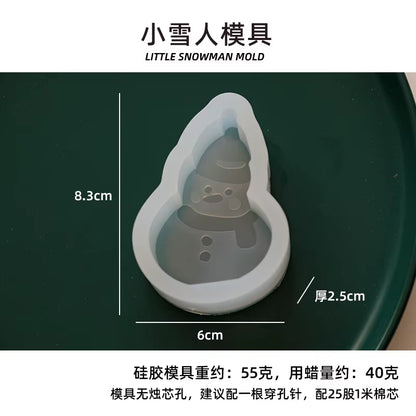 Christmas Series Candle Mold DIY Gingerbread Man Elk Aromatherapy Gypsum Crafts Cement Casting Mold Soap Making Christmas Gifts