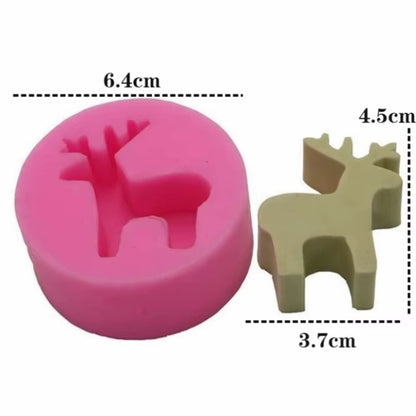 Christmas Series Candle Mold DIY Gingerbread Man Elk Aromatherapy Gypsum Crafts Cement Casting Mold Soap Making Christmas Gifts