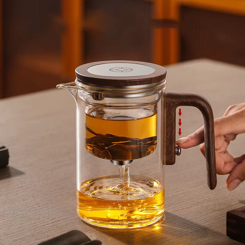 One Click Magnetic Switch Tea Separation Filtration Tea Pot Kungfu Teaware Water Separation Inner Container Heatable Teapot